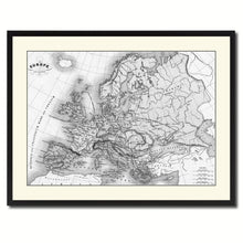 Load image into Gallery viewer, Ancient Europe Vintage B&W Map Canvas Print, Picture Frame Home Decor Wall Art Gift Ideas