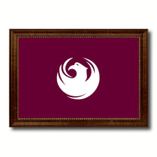 Load image into Gallery viewer, Phoenix City Arizona State Flag Canvas Print Brown Picture Frame
