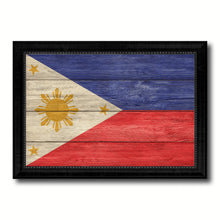 Load image into Gallery viewer, Philippines Country Flag Texture Canvas Print with Black Picture Frame Home Decor Wall Art Decoration Collection Gift Ideas
