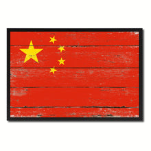 Load image into Gallery viewer, China Country National Flag Vintage Canvas Print with Picture Frame Home Decor Wall Art Collection Gift Ideas