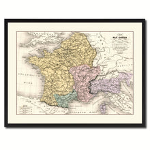 Load image into Gallery viewer, France Vintage Antique Map Wall Art Home Decor Gift Ideas Canvas Print Custom Picture Frame