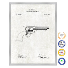 Load image into Gallery viewer, 1875 Revolving Fire Arms Old Patent Art Print on Canvas Custom Framed Vintage Home Decor Wall Decoration Great for Gifts