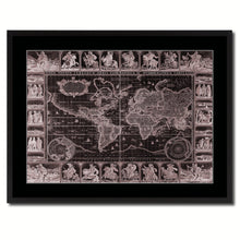 Load image into Gallery viewer, Geographic Vintage Vivid Sepia Map Canvas Print, Picture Frames Home Decor Wall Art Decoration Gifts