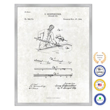 Load image into Gallery viewer, 1894 Billiard Cue Stick Old Patent Art Print on Canvas Custom Framed Vintage Home Decor Wall Decoration Great for Gifts