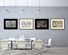 Load image into Gallery viewer, Johann Baptist Homann Vintage Monochrome Map Canvas Print, Gifts Picture Frames Home Decor Wall Art