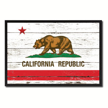 Load image into Gallery viewer, California State Flag Vintage Canvas Print with Black Picture Frame Home DecorWall Art Collectible Decoration Artwork Gifts