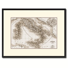 Load image into Gallery viewer, Italy Rome Vintage Sepia Map Canvas Print, Picture Frame Gifts Home Decor Wall Art Decoration
