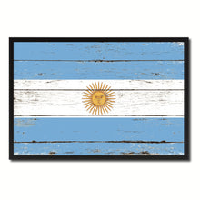Load image into Gallery viewer, Argentina Country National Flag Vintage Canvas Print with Picture Frame Home Decor Wall Art Collection Gift Ideas