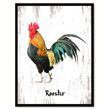 Load image into Gallery viewer, Rooster Bird Canvas Print, Black Picture Frame Gift Ideas Home Decor Wall Art Decoration