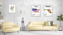 Load image into Gallery viewer, Maryland Flag Gifts Home Decor Wall Art Canvas Print with Custom Picture Frame