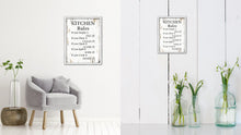 Load image into Gallery viewer, Kitchen Rules Vintage Saying Gifts Home Decor Wall Art Canvas Print with Custom Picture Frame