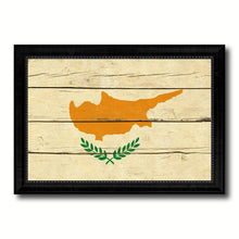Load image into Gallery viewer, Cyprus Country Flag Vintage Canvas Print with Black Picture Frame Home Decor Gifts Wall Art Decoration Artwork
