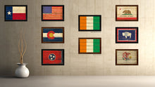 Load image into Gallery viewer, Cote D'Ivoire Country Flag Vintage Canvas Print with Black Picture Frame Home Decor Gifts Wall Art Decoration Artwork