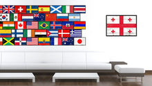 Load image into Gallery viewer, Georgia Country National Flag Vintage Canvas Print with Picture Frame Home Decor Wall Art Collection Gift Ideas