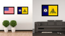 Load image into Gallery viewer, Gadsden Don't Tread On Me Tea Party Kentucky State Military Flag Canvas Print Black Picture Frame Gifts Home Decor Wall Art