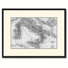 Load image into Gallery viewer, Italy Rome Vintage B&W Map Canvas Print, Picture Frame Home Decor Wall Art Gift Ideas
