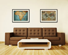 Load image into Gallery viewer, Africa Mapmaker Vintage Antique Map Wall Art Home Decor Gift Ideas Canvas Print Custom Picture Frame