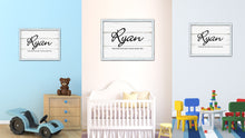 Load image into Gallery viewer, Ryan Name Plate White Wash Wood Frame Canvas Print Boutique Cottage Decor Shabby Chic