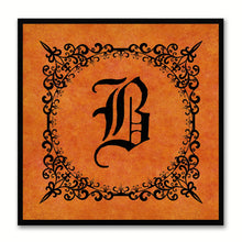 Load image into Gallery viewer, Alphabet B Orange Canvas Print Black Frame Kids Bedroom Wall Décor Home Art