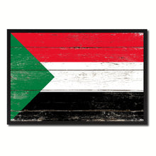 Load image into Gallery viewer, Sudan Country National Flag Vintage Canvas Print with Picture Frame Home Decor Wall Art Collection Gift Ideas