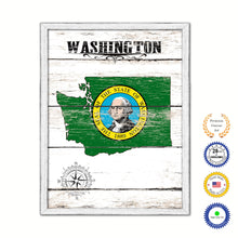 Load image into Gallery viewer, Washington Flag Gifts Home Decor Wall Art Canvas Print with Custom Picture Frame