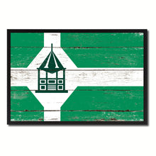 Load image into Gallery viewer, Milford City Connecticut State Flag Vintage Canvas Print with Black Picture Frame Home Decor Wall Art Collectible Decoration Artwork Gifts