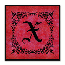 Load image into Gallery viewer, Alphabet X Red Canvas Print Black Frame Kids Bedroom Wall Décor Home Art