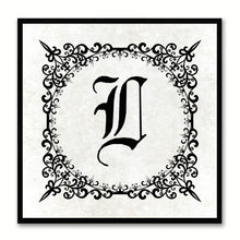 Load image into Gallery viewer, Alphabet L White Canvas Print Black Frame Kids Bedroom Wall Décor Home Art