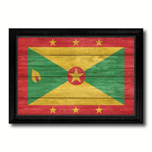 Load image into Gallery viewer, Grenada Country Flag Texture Canvas Print with Black Picture Frame Home Decor Wall Art Decoration Collection Gift Ideas