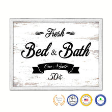 Load image into Gallery viewer, Fresh Bed & Bath Vintage Sign Gifts Home Decor Wall Art Canvas Print with Custom Picture Frame