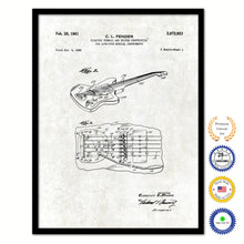 Load image into Gallery viewer, 1961 Fender Electric Guitar Tremolo Old Patent Art Print on Canvas Custom Framed Vintage Home Decor Wall Decoration Great for Gifts