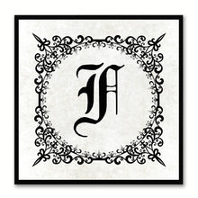 Load image into Gallery viewer, Alphabet F White Canvas Print Black Frame Kids Bedroom Wall Décor Home Art