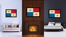 Load image into Gallery viewer, Panama Country Flag Vintage Canvas Print with Black Picture Frame Home Decor Gifts Wall Art Decoration Artwork