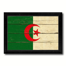 Load image into Gallery viewer, Algeria Country Flag Vintage Canvas Print with Black Picture Frame Home Decor Gifts Wall Art Decoration Artwork