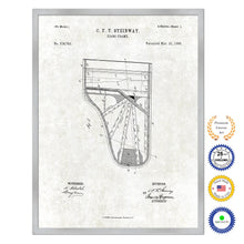 Load image into Gallery viewer, 1885 Piano Frame Old Patent Art Print on Canvas Custom Framed Vintage Home Decor Wall Decoration Great for Gifts