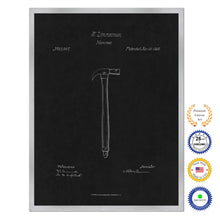 Load image into Gallery viewer, 1868 Hammer Old Patent Art Print on Canvas Custom Framed Vintage Home Decor Wall Decoration Great for Gifts