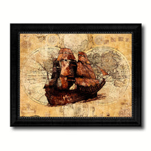 Load image into Gallery viewer, Boat Vintage Nautical Map Home Decor Wall Art Livingroom Decoration