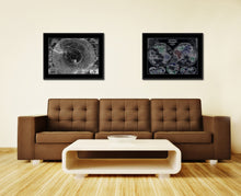 Load image into Gallery viewer, Antarctica South Pole Vintage Monochrome Map Canvas Print, Gifts Picture Frames Home Decor Wall Art