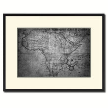 Load image into Gallery viewer, Africa Mapmaker Vintage B&W Map Canvas Print, Picture Frame Home Decor Wall Art Gift Ideas