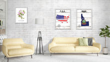 Load image into Gallery viewer, Idaho Flag Gifts Home Decor Wall Art Canvas Print with Custom Picture Frame