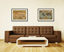 Load image into Gallery viewer, Germany Bavaria Vintage Antique Map Wall Art Home Decor Gift Ideas Canvas Print Custom Picture Frame