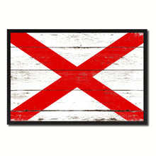 Load image into Gallery viewer, Alabama State Flag Vintage Canvas Print with Black Picture Frame Home DecorWall Art Collectible Decoration Artwork Gifts