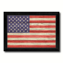 Load image into Gallery viewer, American Flag Texture United States of America Canvas Print with Black Picture Frame Home Decor Wall Art Decoration Collection Gift Ideas