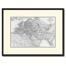 Load image into Gallery viewer, Europe In The Middle Ages Crusades Vintage B&W Map Canvas Print, Picture Frame Home Decor Wall Art Gift Ideas