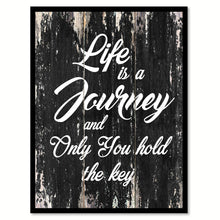 Load image into Gallery viewer, Life is a journey & only you hold the key Motivational Quote Saying Canvas Print with Picture Frame Home Decor Wall Art