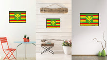 Load image into Gallery viewer, Kanaka Maoli City Hawaii State Flag Vintage Canvas Print with Black Picture Frame Home Decor Wall Art Collectible Decoration Artwork Gifts