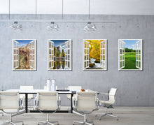 Load image into Gallery viewer, Aerial View Zion National Park Picture French Window Canvas Print with Frame Gifts Home Decor Wall Art Collection