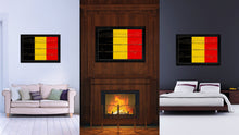 Load image into Gallery viewer, Belgium Country Flag Vintage Canvas Print with Black Picture Frame Home Decor Gifts Wall Art Decoration Artwork