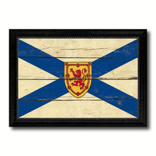 Load image into Gallery viewer, Nova Scotia Province City Canada Country Vintage Flag Canvas Print Black Picture Frame