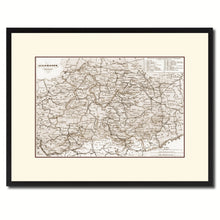 Load image into Gallery viewer, Central Germany Vintage Sepia Map Canvas Print, Picture Frame Gifts Home Decor Wall Art Decoration